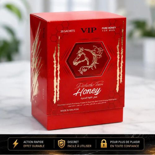 Destructive Power Hony - Miel énergétique destructeur Assal pour hommes avec MAX d'abeille naturel et mélange d'herbes 100 % pures 20 sachets / 10g