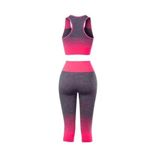 Gradient Vest Set – Ensemble Fitness Femme 2 Pièces – Legging Sculptant & Brassière de Sport Respirante