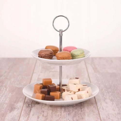 Serviteur 2 niveaux en porcelaine