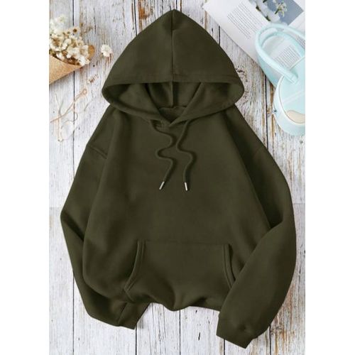 sweat-shirt à capuche oversais avec poche kangourou et cordon de serrage, Top