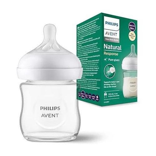 Biberon en verre 0 mois + Natural response 120 ml