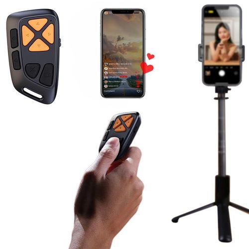 Telecommande Bluetooth portable, TikTok défilement tourne page , mise en veille de l'écran , prendre selfie photo Video