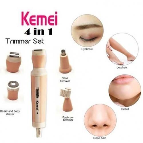 Kemei Km-3024 4x1 ماكينة إزالة شعر كهربائية قابلة للشحن