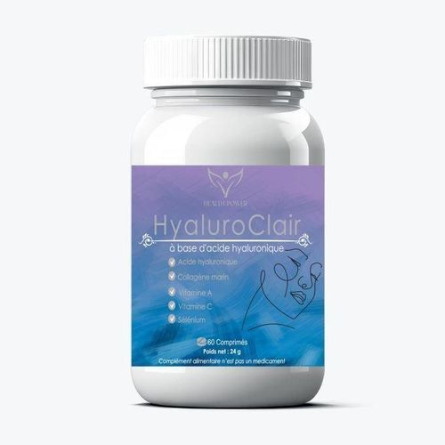 Complément Acide Hyaluronique & Collagène Marin avec Vitamines A, C et Sélénium pour Peau, Cheveux, Ongles et Articulations, 60 Comprimés
