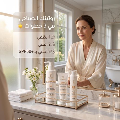 Coffret Routine Éclat & Anti-Taches, Gel Nettoyant, Crème Éclaircissante, Crème Solaire SPF50+, Soin Visage 3 Pièces
