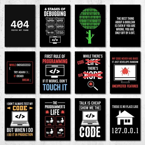 Funny Programmer Quote, 12 Poster A5
