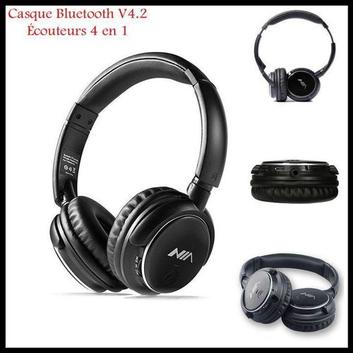 NEW Casque Q1 bluetooth V4.2 app - TF - radio FM Plus connexion par câble 3