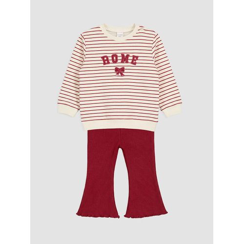 Rayé Bébés Filles Sweat-shirt Et Leggings Ensemble De 2 Pièces