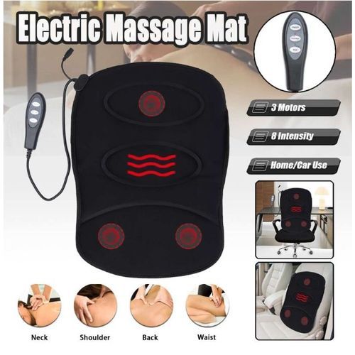 Tapis Massage Arrière électrique De Chaise Vibrant Sans Fil Pour Voiture,Coussin