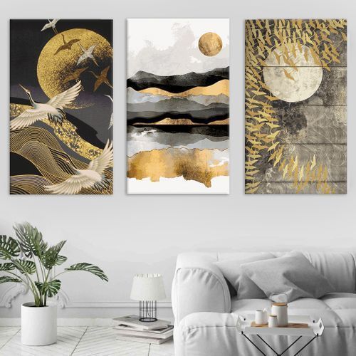 tab 1 en toile cadre bois " Birds " 150cm x 70cm