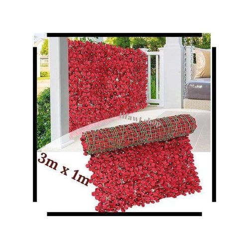 Brise-Vue Artificiel Extensible 3m x 1m – Clôture Décorative pour Jardin, Balcon et Terrasse