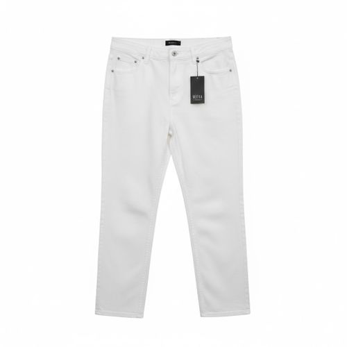 Jean blanc taille haute Look pur