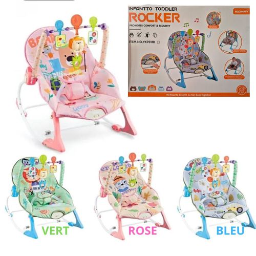 relax Toddler chaise berçante Bébé Confort musical + Vibration avec Arche de Jouets – 3 Points de Sécurité Age 0-36m+