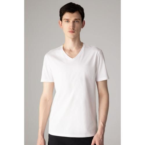 T-shirt Homme coupe slim en coton - Blanc - M7668AZ.