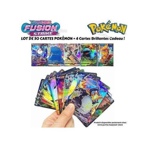 Lot de 50 Cartes FUSION STRIKE + 6 Cartes Brillantes
