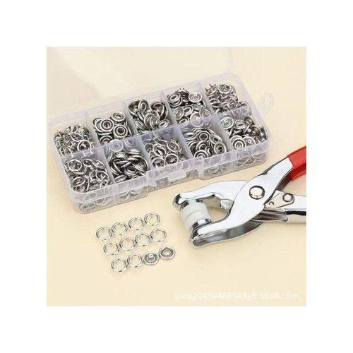 Kit pince à pression avec 100 boutons métalliques – Pose facile sur textile
