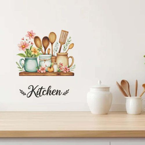 Autocollant cuisine For Home decoration and kitchen brown decoration