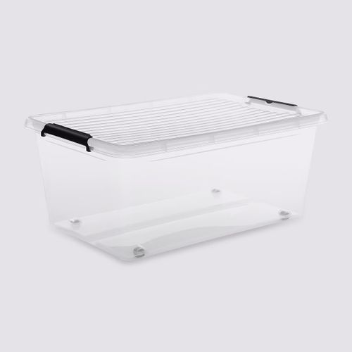 Boite avec couvercle en plastique avec roues (40 litres)