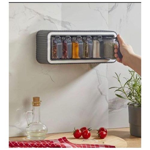 Rangement Épices avec 6 Bacs Individuels Design Moderne et Gain de Place