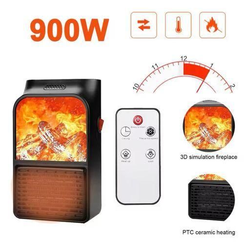Chauffage électrique portatif radiateur flamme 900W pour l'usage à maison bureau