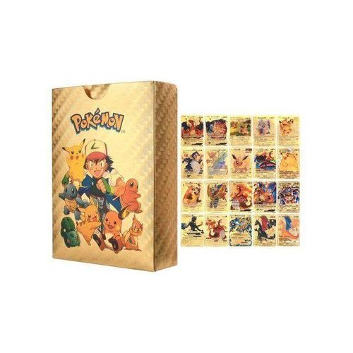 Pokemon 10 cartes pokémon dorées collection pokémon vmax cartes dorées, cartes haute puissance