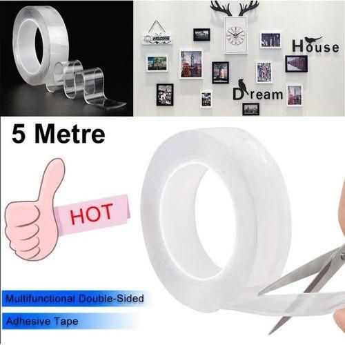 Ruban adhésif double face réutilisable pour le rangement - 5 mètres