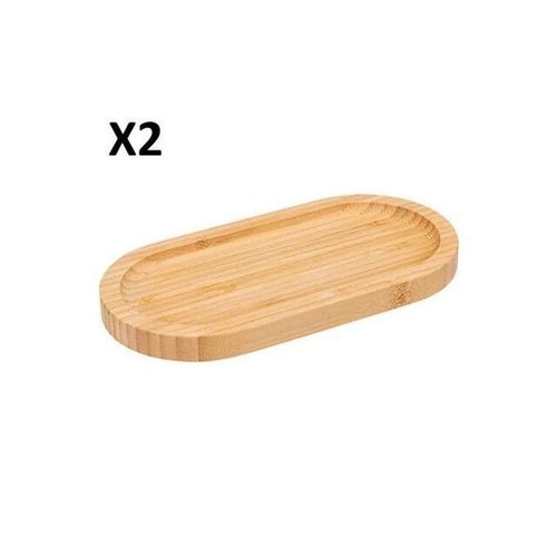 Secret De Gourmet 2 Assiettes bambou (20 x 10 cm)