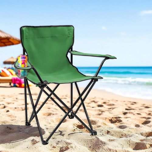 Chaise de Camping Pliable Standard – L'Essentiel de vos Sorties Nature - Vert Royale