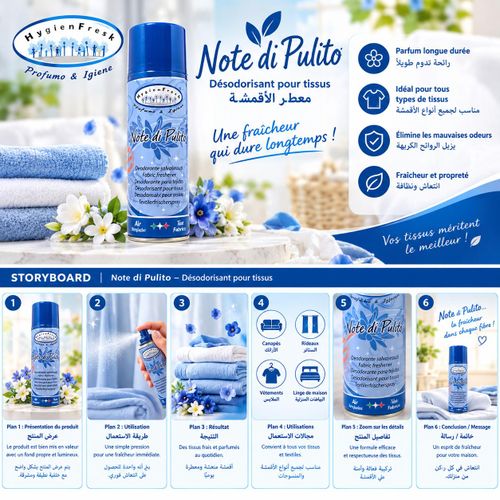 Note di Pulito – Désodorisant pour tissus – Parfum longue durée