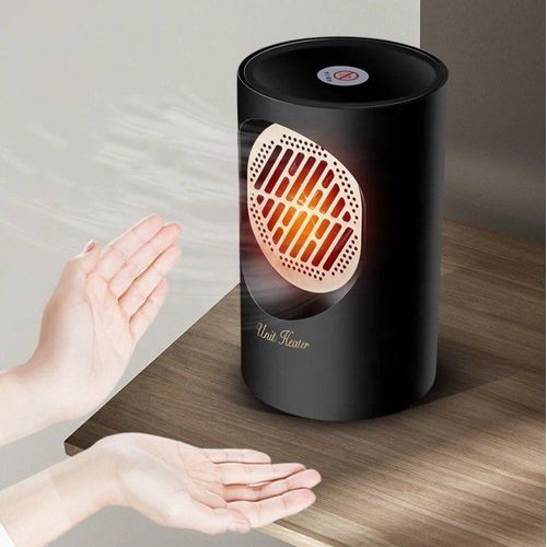 compact permet de le placer facilement sur un bureau ou une table sans encombrer votre espace. Des modèles similaires utilisent une technologie PTC pour une chauffe rapide et intègrent des protections contre la surchauffe et le basculement.