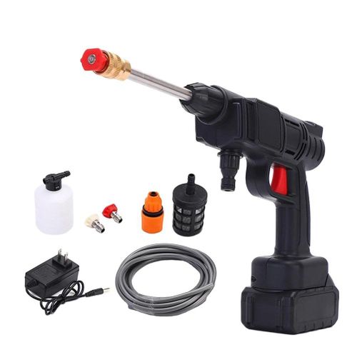 Nettoyeur haute pression portable sans fil, pistolet de lavage de voiture électrique avec tuyau d'aspiration