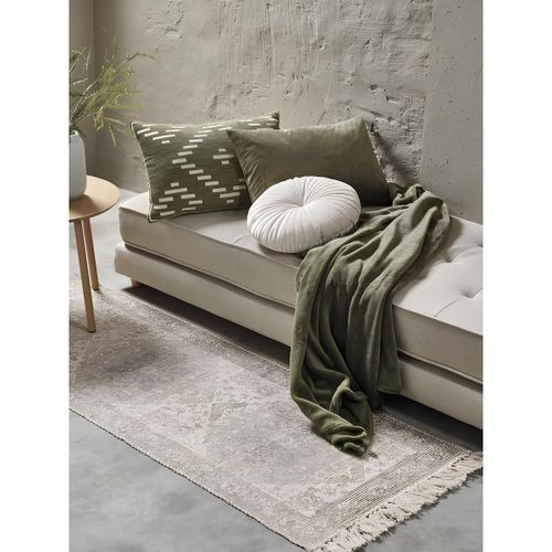 Plaid - Polaire douce et chaude - Idéal pour canapé ou lit - Olive foncé 140x200 cm
