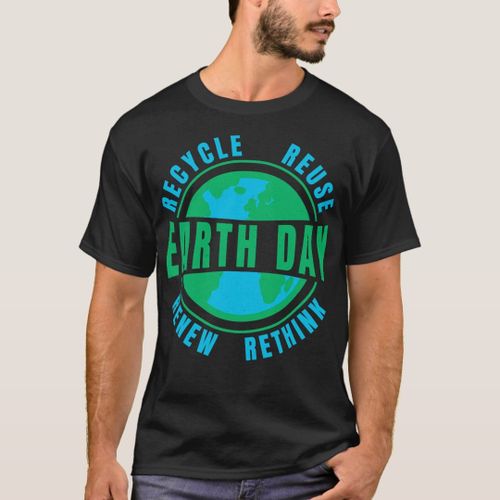 Vintage Recycle Reuse Renew Rethink Earth Day T-Shirt