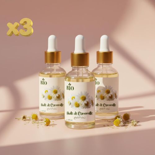 Pack x3 Huile de camomille 30 ml organic Apaisant Éclat