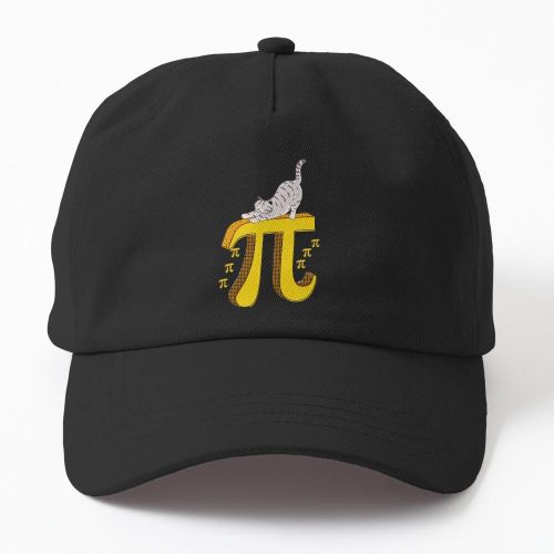 Le Chat Mathmatique Matre du Pi casquette noire personnalis
