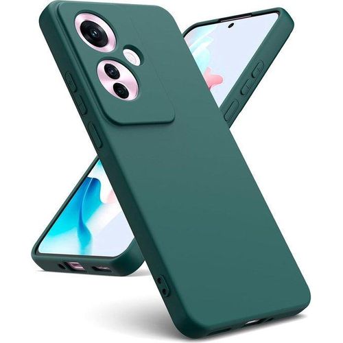 غطاء سيليكون لأوبو Reno11F 5G أخضر – حماية أنيقة وسهولة التعامل