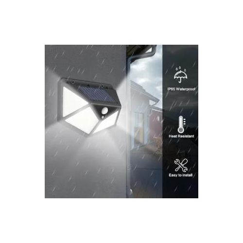 Lumière murale étanche à énergie solaire avec détection PIR à 120°