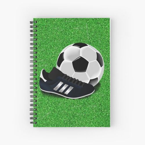 Soccer Cleat and Soccer Ball Spiral Notebook Bloc note