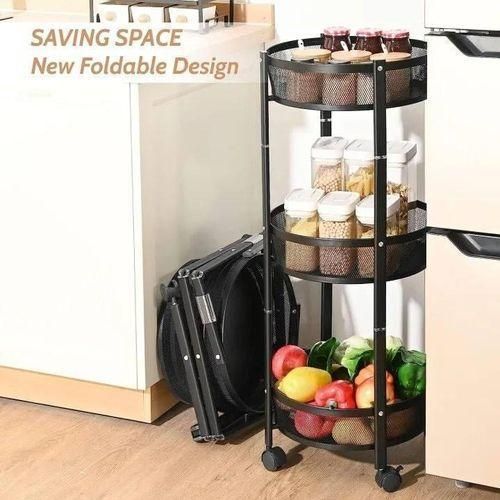 Chariot Organisateur 3 Étages – Compact, Stable & Facile à Déplacer