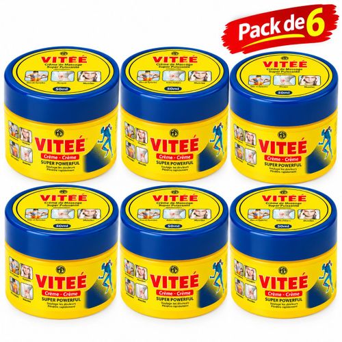Crèmes Soulagement Douleurs pour Dos et Muscles/Pack de 6 – Crème de Massage pour Corps, Dos, Épaules, Muscles et Articulations