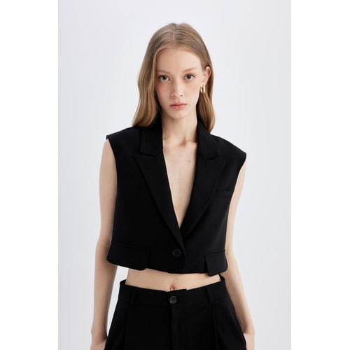 Gilet Court Femme Noir