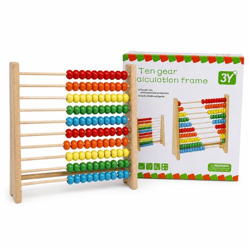 Boulier de Calcul en Bois Coloré pour Enfants 3Y+ – Jeu Éducatif Montessori pour Apprendre à Compter, Développer la Logique, la Concentration et les Compétences Mathématiques