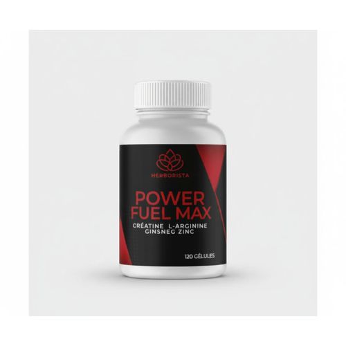 Power Fuel Max - Créatine, L-Arginine, , Zinc - Booster de Testostérone & - 120 Gélules