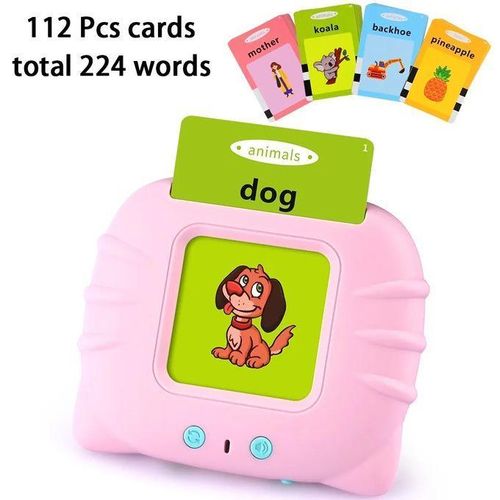 Carte d'éducation Parlantes pour enfant apprendre l'Anglais 112PCS 224 Mots