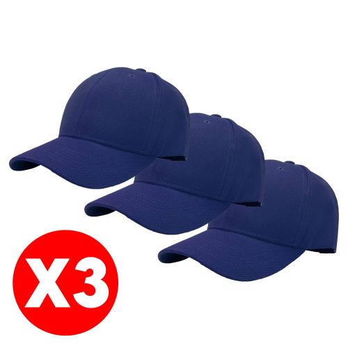 Pack De 3 Casquette Unisex Ajustable bleu