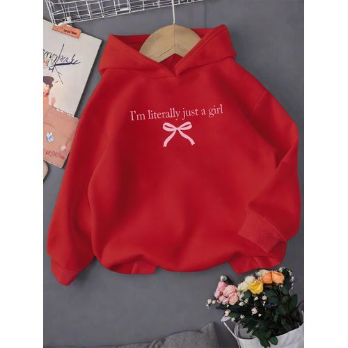 Sweat à capuche tendance pour filles, automne et hiver, avec un haut imprimé décontracté.