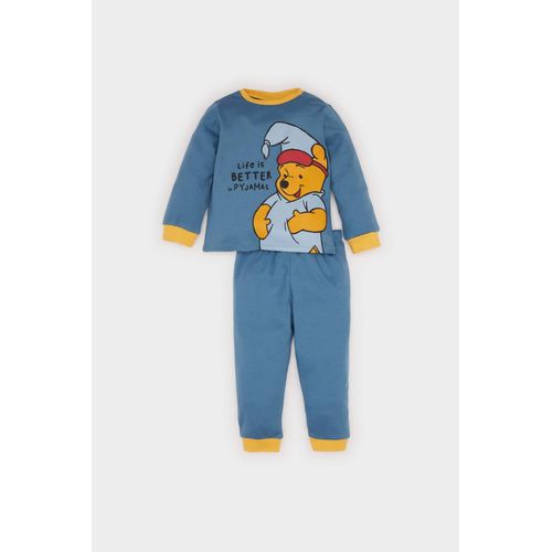 بيجامة بياقة مستديرة من ويني ذا بوه من قطعتين