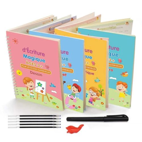 Pack de Cahiers de Pratique Magique Réutilisables - Écriture et Dessin