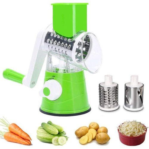 Rotative Coupe Légumes Manuel Multifonctions,Ustensiles de Cuisine Professionnelle avec 3 Lames Cylindriques