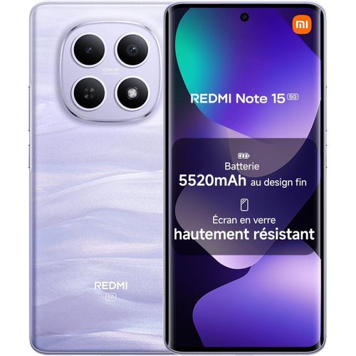 Redmi Note 15 5G NFC 6.83 AMOLED pulgadas 120Hz AI -8 GB + 256 GB - MIST PURPLE